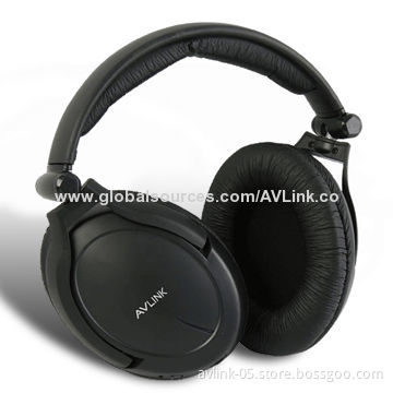 Headband, adjustable noise reducing stereo headphone w/3.5mm audio plug and heavy base for airline